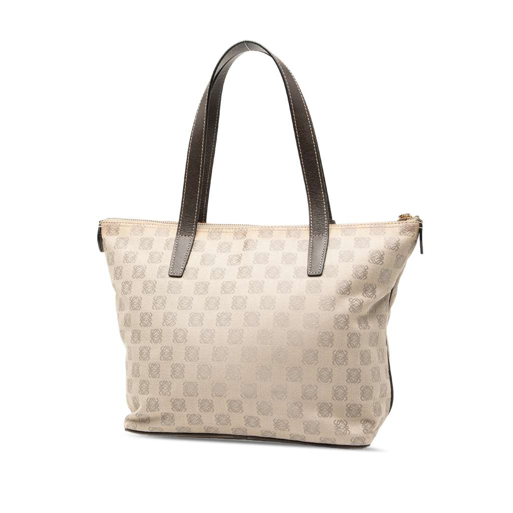 Loewe Anagram Canvas Tote Beige Good condition - Back View