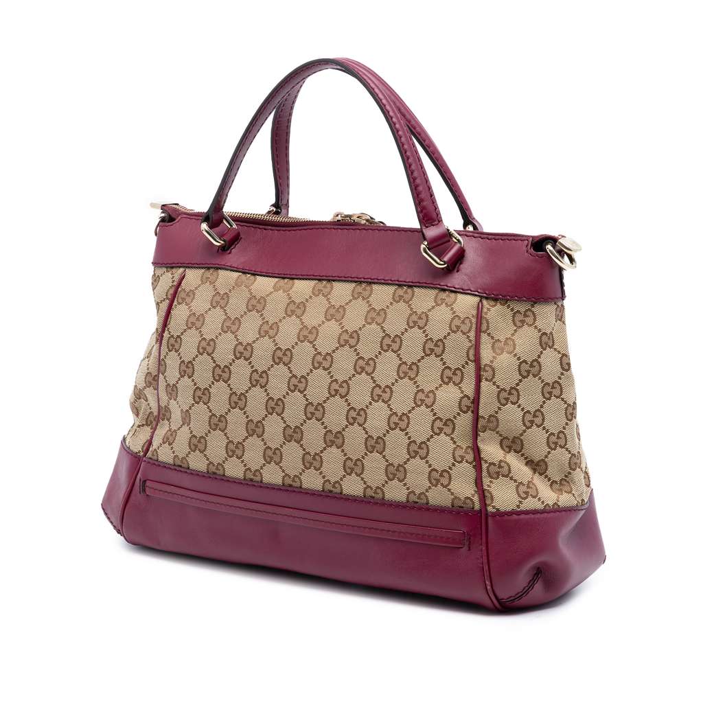 Gucci GG Canvas Mayfair Satchel Beige Good condition - Back View