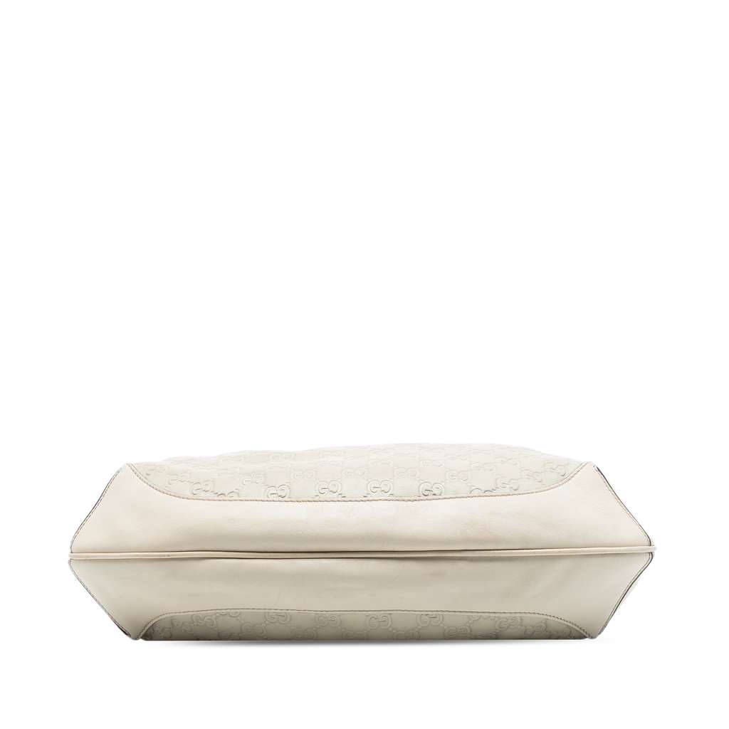 Gucci Bamboo Guccissima Peggy Satchel White Leather Good condition - Inside View