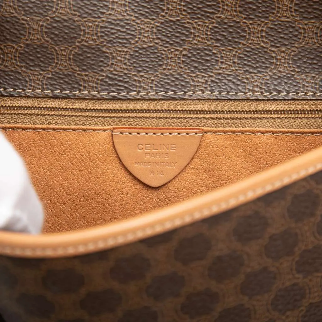 Celine Macadam Coated Canvas Crossbody Brown Canvas Very good - Box View