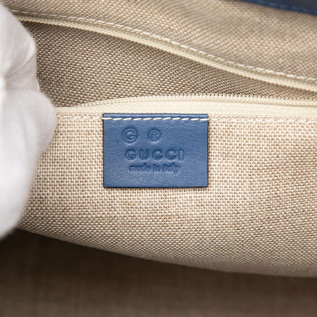 Gucci Small Microguccissima Joy Satchel Blue Leather Good condition - Box View