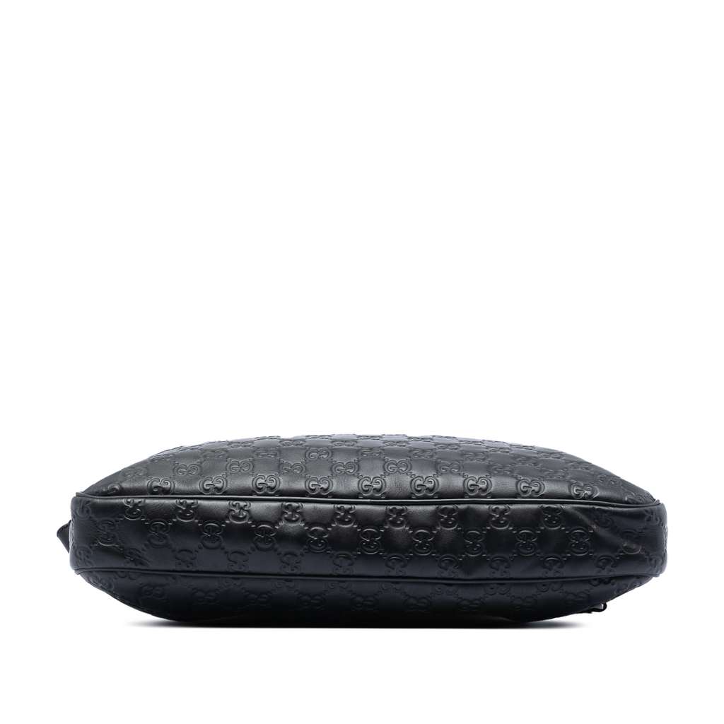 Gucci Guccissima Web Business Bag Black Leather Good condition - Inside View