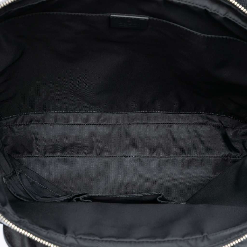 Gucci Guccissima Web Business Bag Black Leather Good condition - Model View