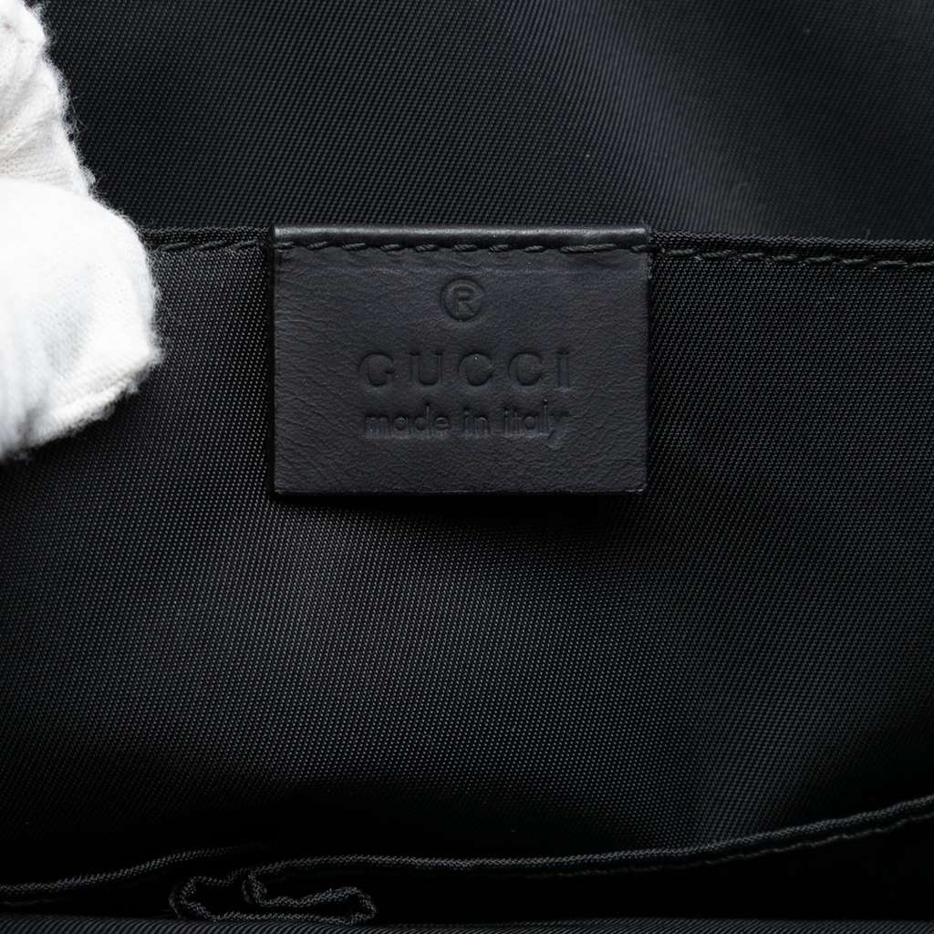 Gucci Guccissima Web Business Bag Black Leather Good condition - Box View