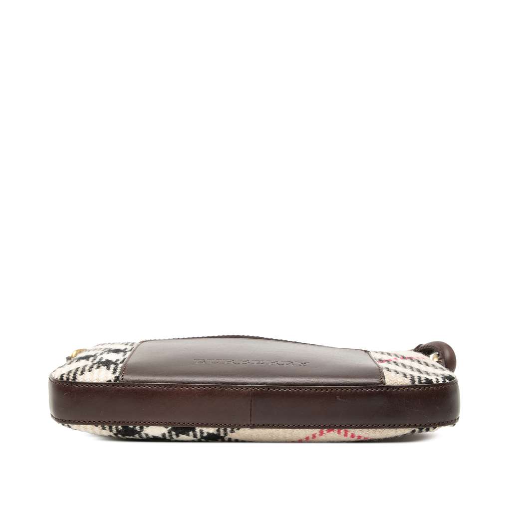 Burberry Supernova Check Wool Shoulder Bag Beige Good condition - Inside View