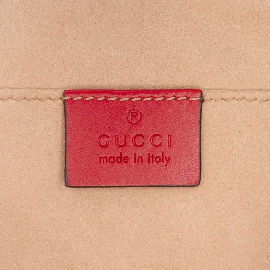 Gucci Small GG Marmont Matelasse Leather Crossbody Red Leather Good condition - Box View