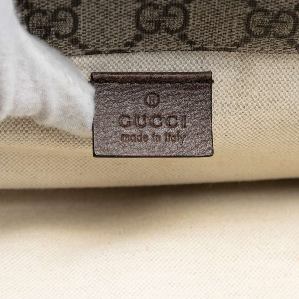 Gucci Medium GG Supreme Web Neo Vintage Double Flap Messenger Bag Beige Good condition - Box View