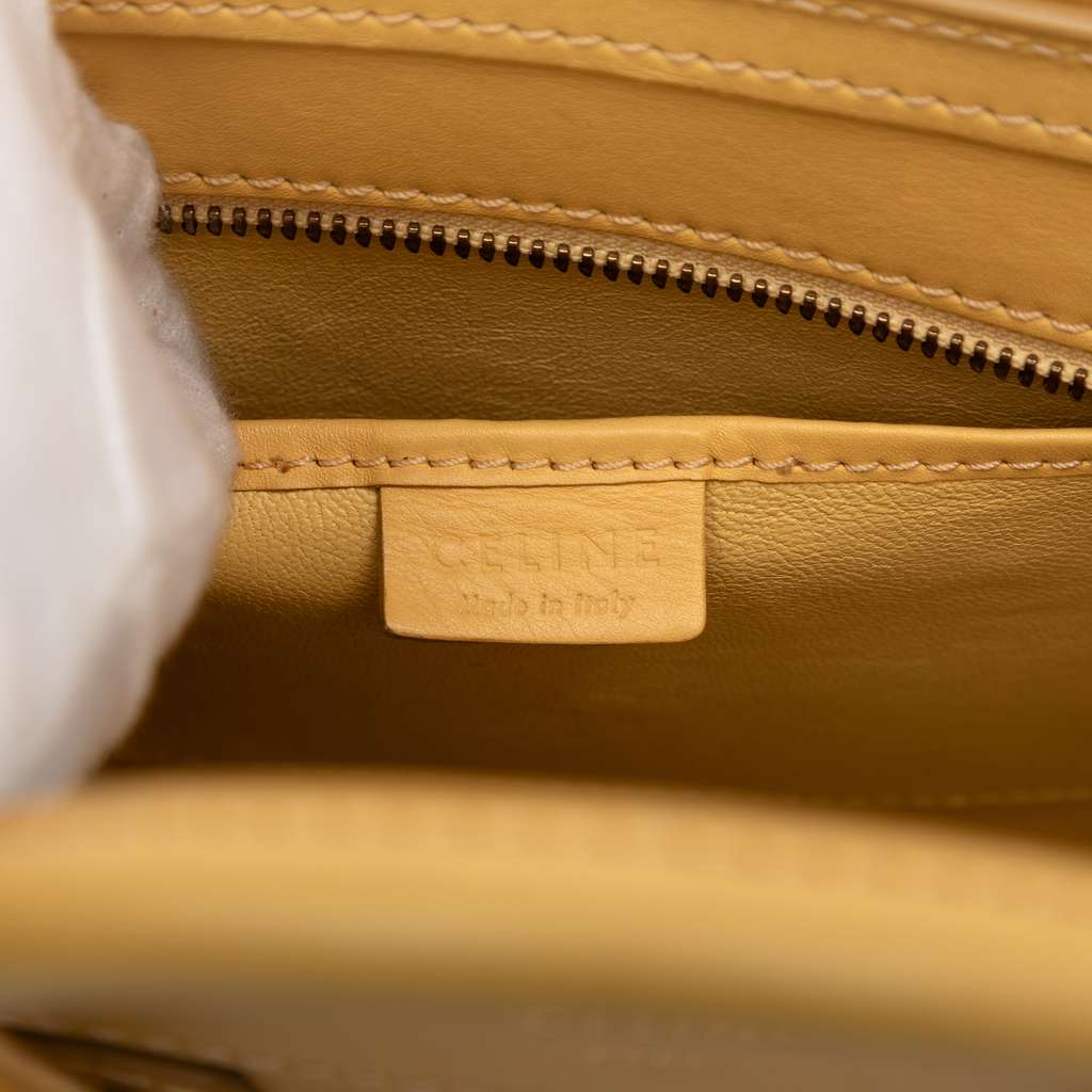 Celine Nano Leather Luggage Tote Yellow Leather Good condition - Box View
