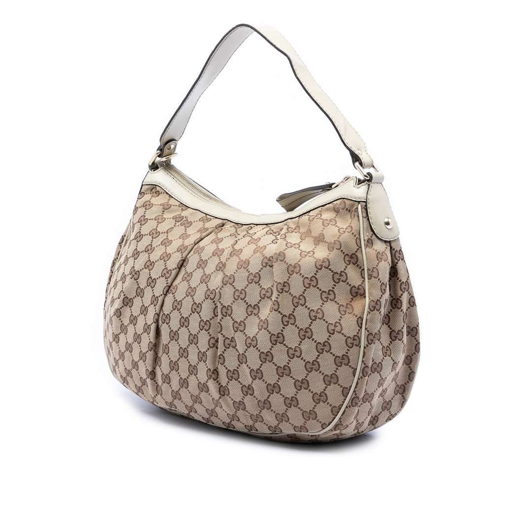 Gucci GG Canvas Sukey Shoulder Bag Beige Good condition - Back View