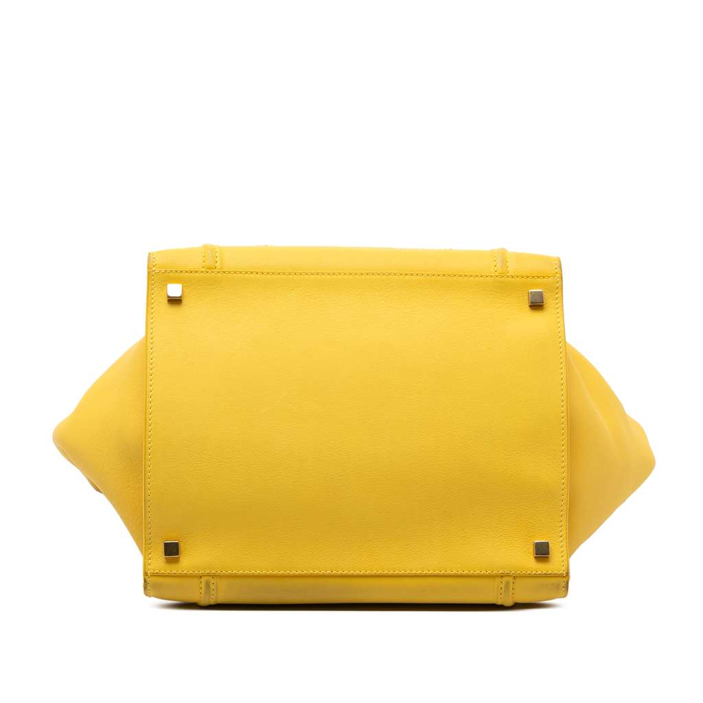 Celine Medium Leather Phantom Luggage Tote Yellow Leather Good condition - Inside View