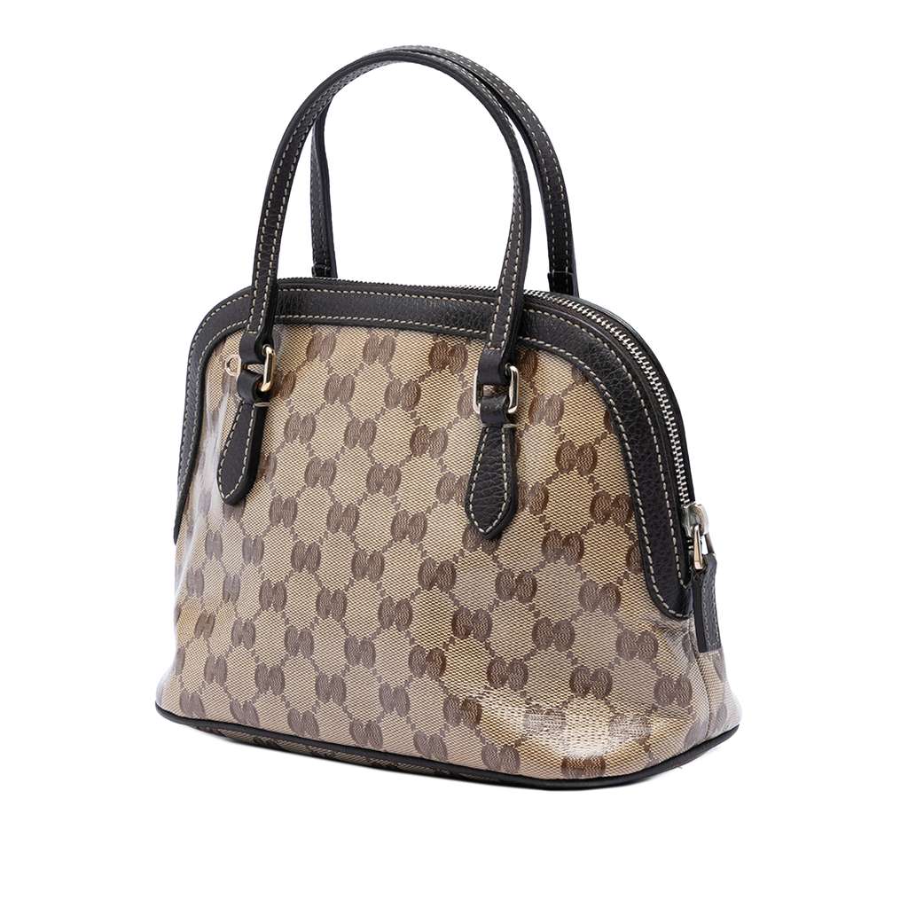 Gucci Mini GG Crystal Dome Satchel Beige Good condition - Back View