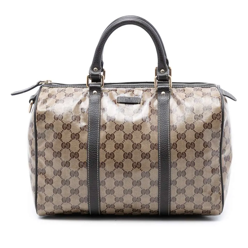 Gucci Medium GG Crystal Joy Boston Bag Beige Very good - Front View
