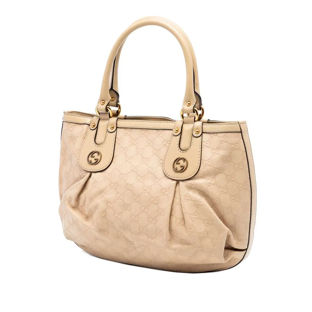 Gucci Guccissima Scarlett Tote Beige Leather Very good - Back View
