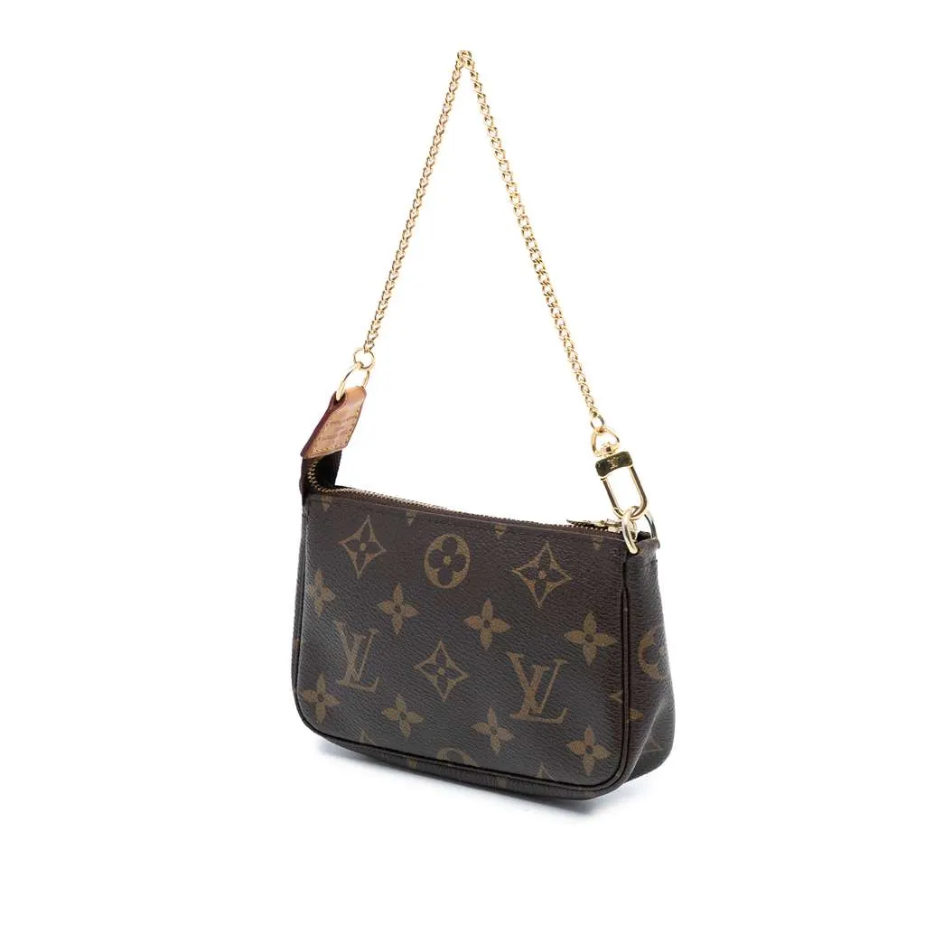 Louis Vuitton Monogram Mini Pochette Accessoires Brown Very good - Back View