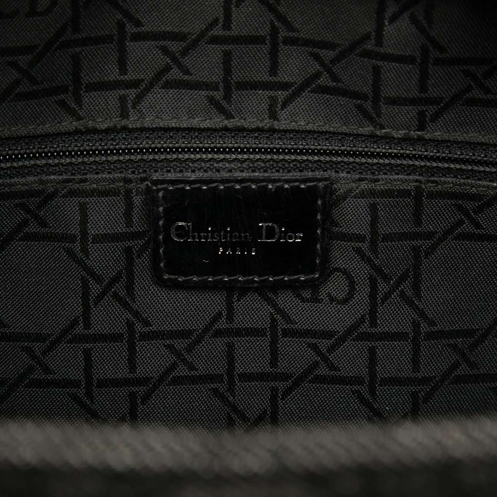 Dior Large Denim Cannage Lady Dior Black Denim Good condition - Box View