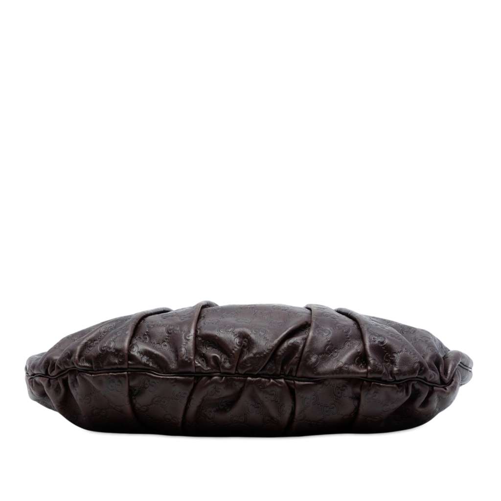 Gucci Large Guccissima Hysteria Satchel Brown Leather Good condition - Inside View