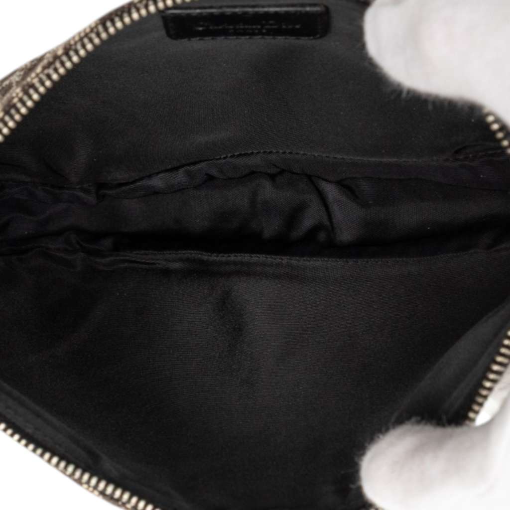Dior Mini Diorissimo Canvas Saddle Pochette Black Canvas Good condition - Model View