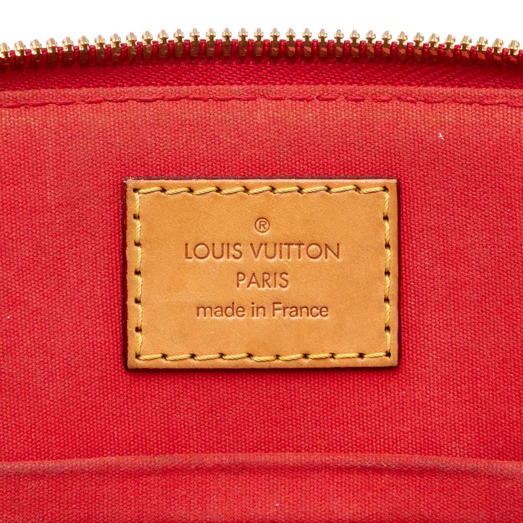 Louis Vuitton Monogram Vernis Alma BB Red Leather Good condition - Box View