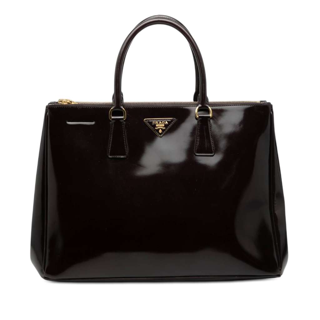 Prada Medium Spazzolato Galleria Double Zip Satchel