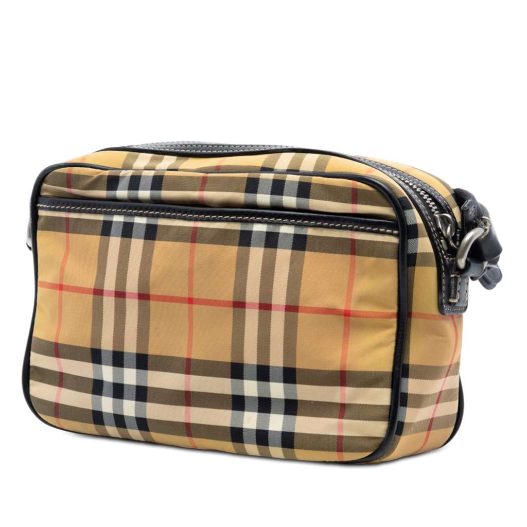 Burberry House Check Nylon Paddy Crossbody Beige Good condition - Back View