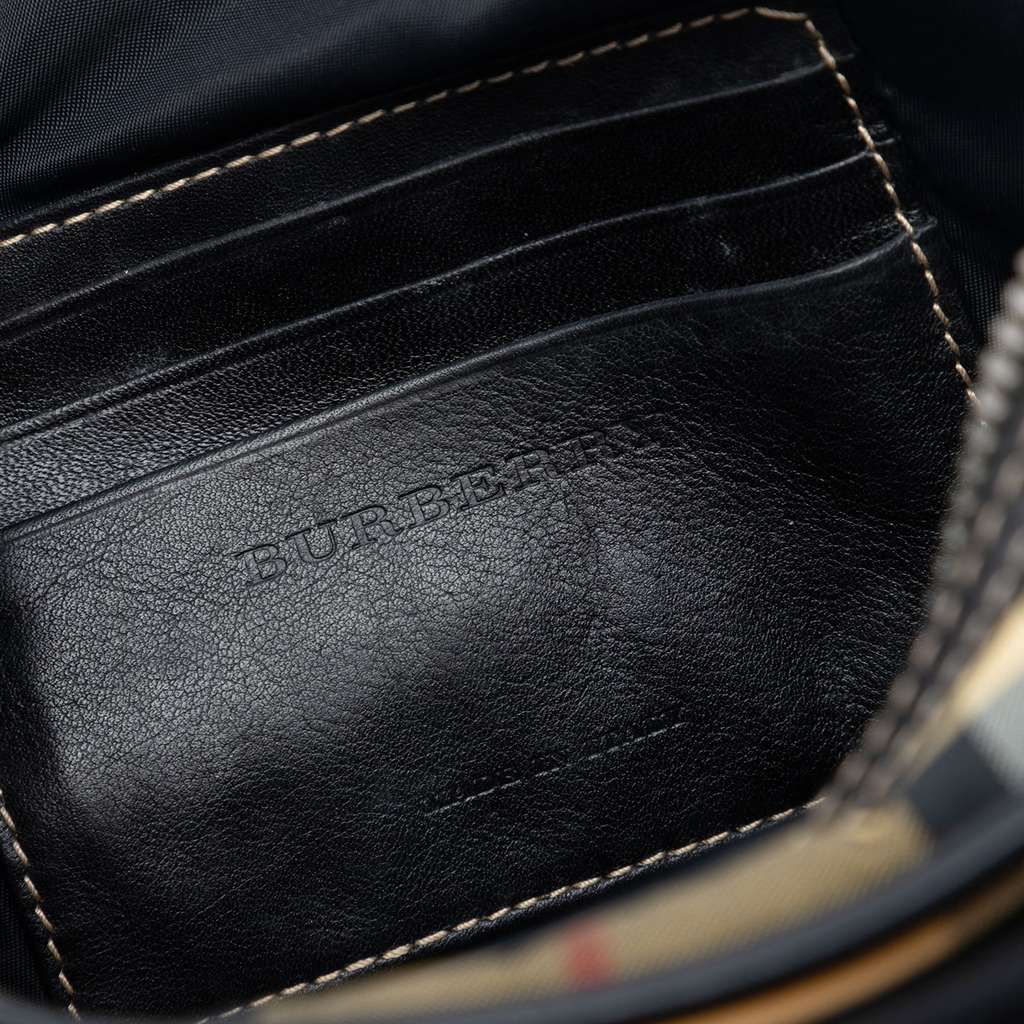 Burberry House Check Nylon Paddy Crossbody Beige Good condition - Box View