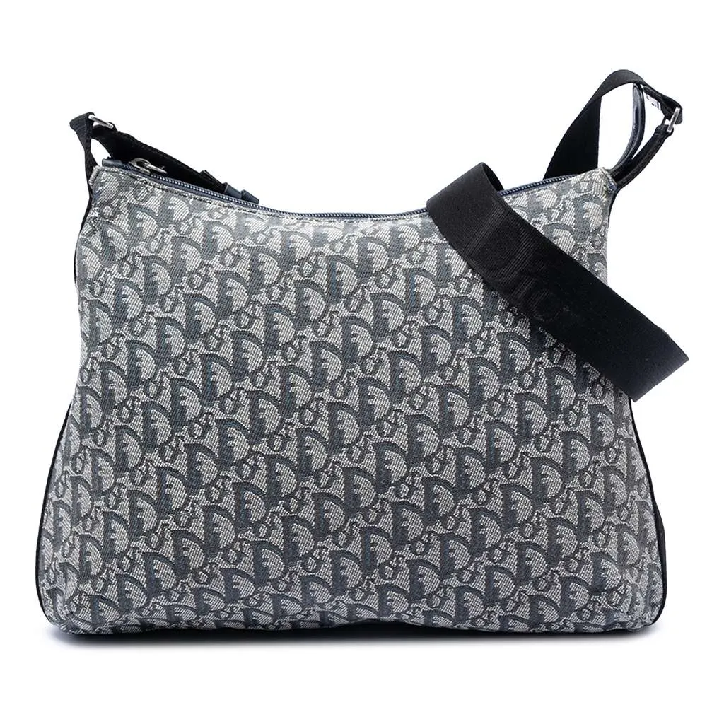 Dior Diorissimo Trotter Canvas Crossbody Blue Canvas Very good - Front View