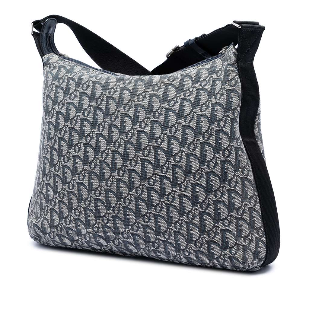 Dior Diorissimo Trotter Canvas Crossbody Blue Canvas Good condition - Back View