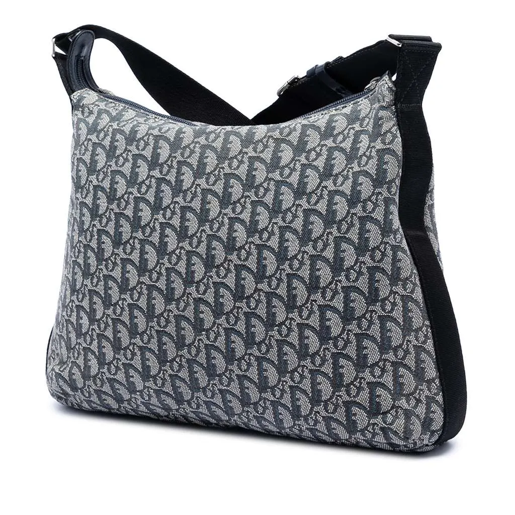 Dior Diorissimo Trotter Canvas Crossbody Blue Canvas Very good - Back View