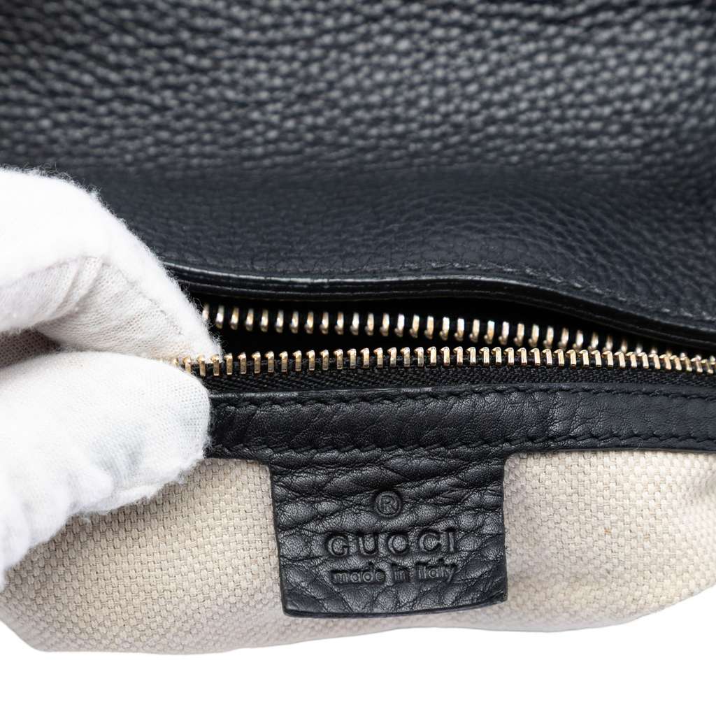 Gucci Small Calfskin Soho Cellarius Satchel Black Leather Good condition - Box View