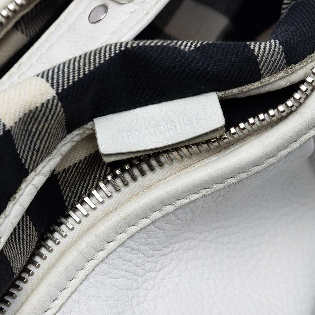 Burberry Large Leather Malika Hobo White Leather Good condition - Box View
