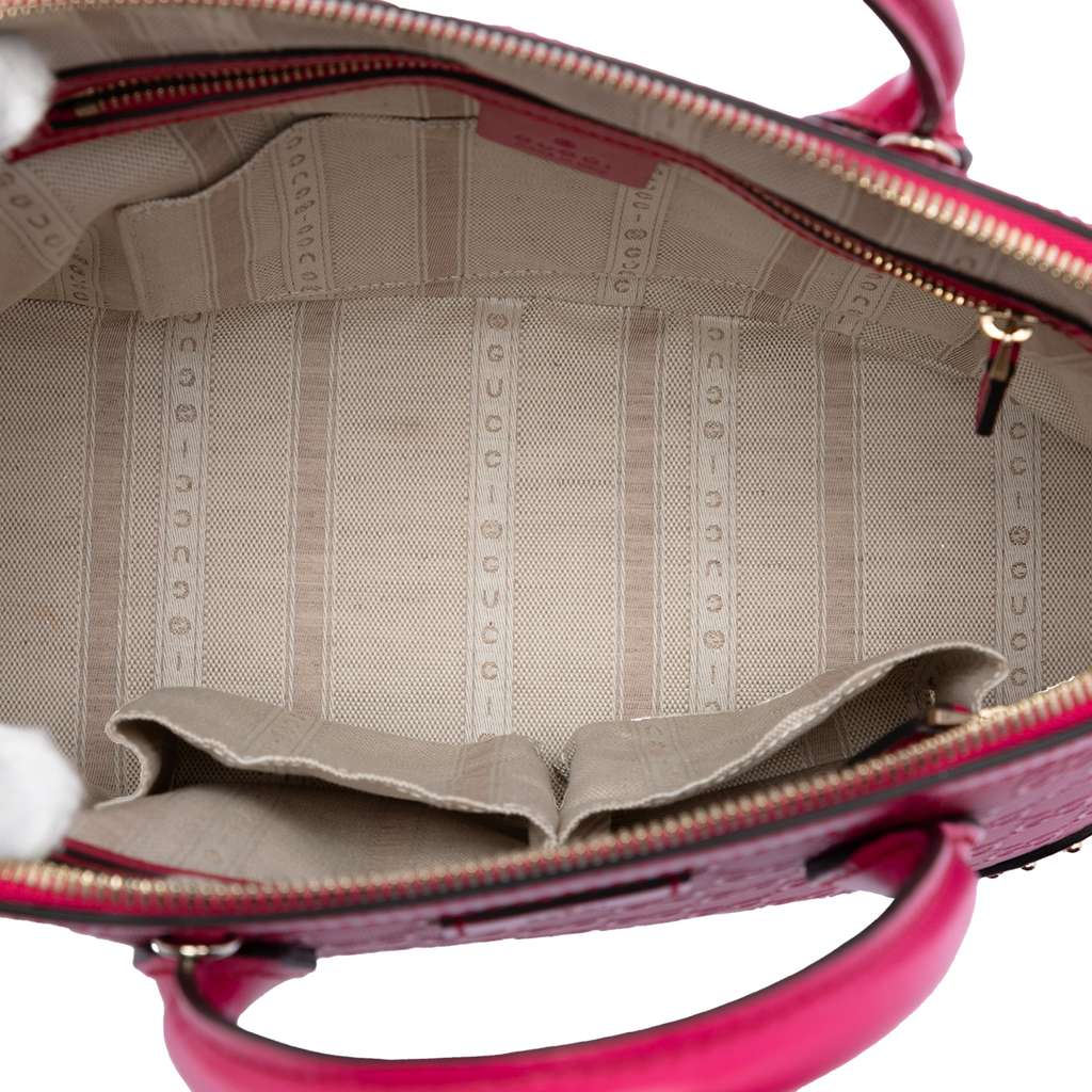 Gucci Guccissima Hilary Lux Dome Satchel Pink Leather Good condition - Model View