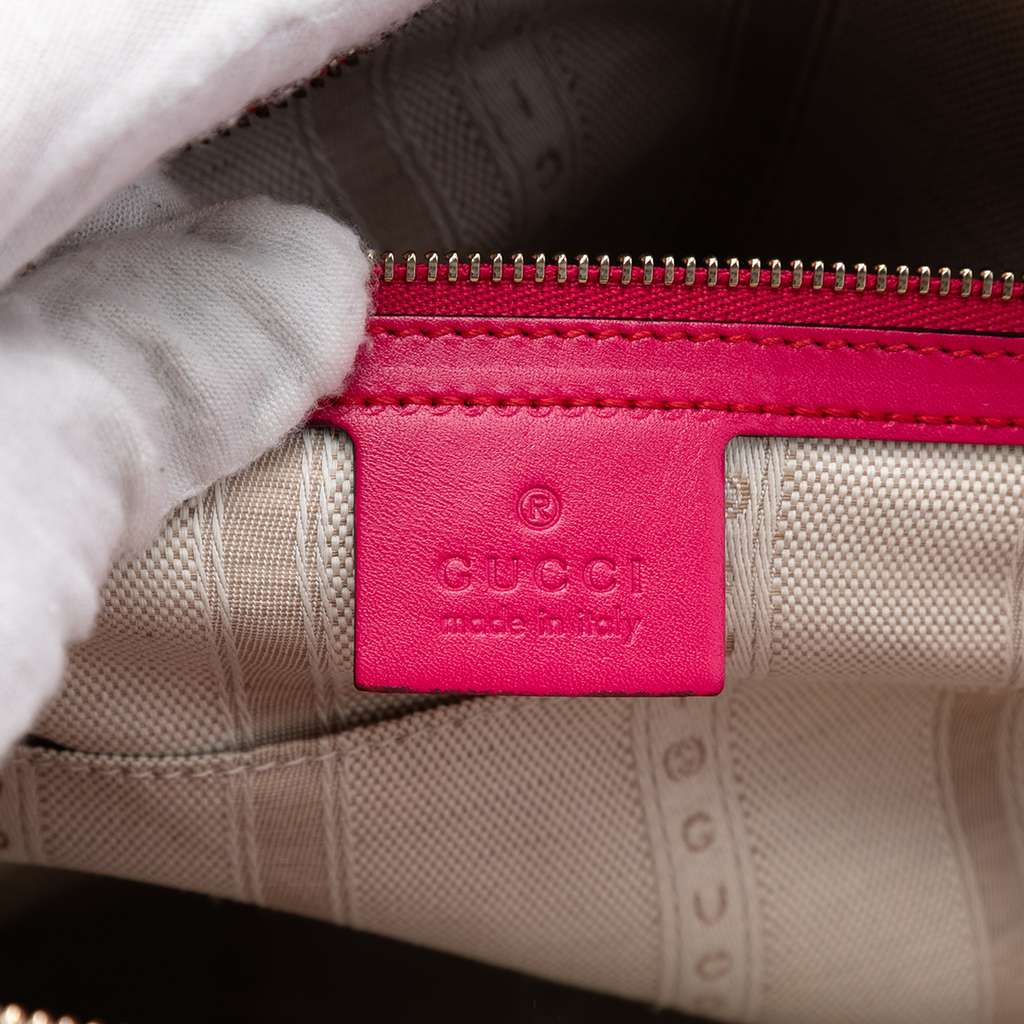 Gucci Guccissima Hilary Lux Dome Satchel Pink Leather Good condition - Box View