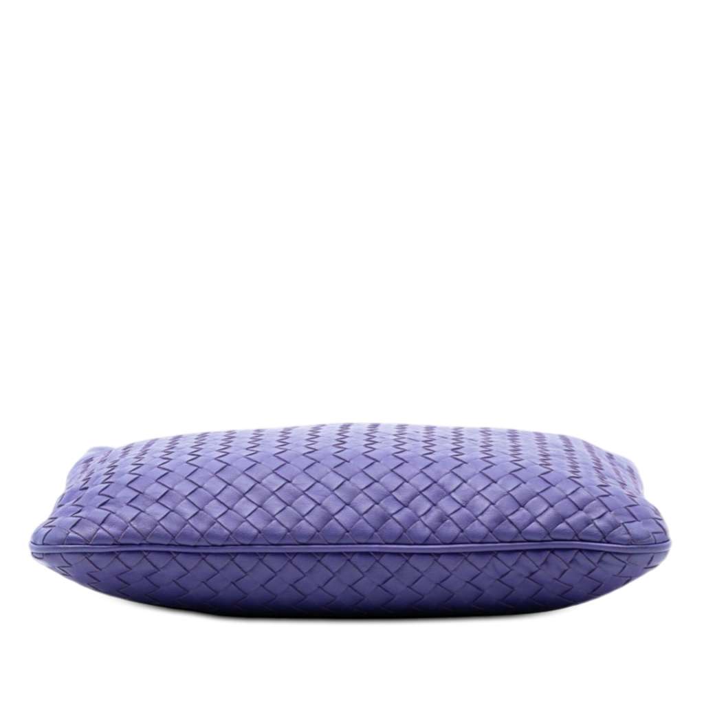 Bottega Veneta Nappa Intrecciato Flat Tote Purple Leather Good condition - Inside View