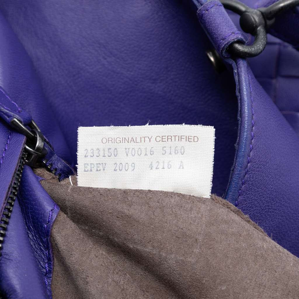 Bottega Veneta Nappa Intrecciato Flat Tote Purple Leather Good condition - Box View