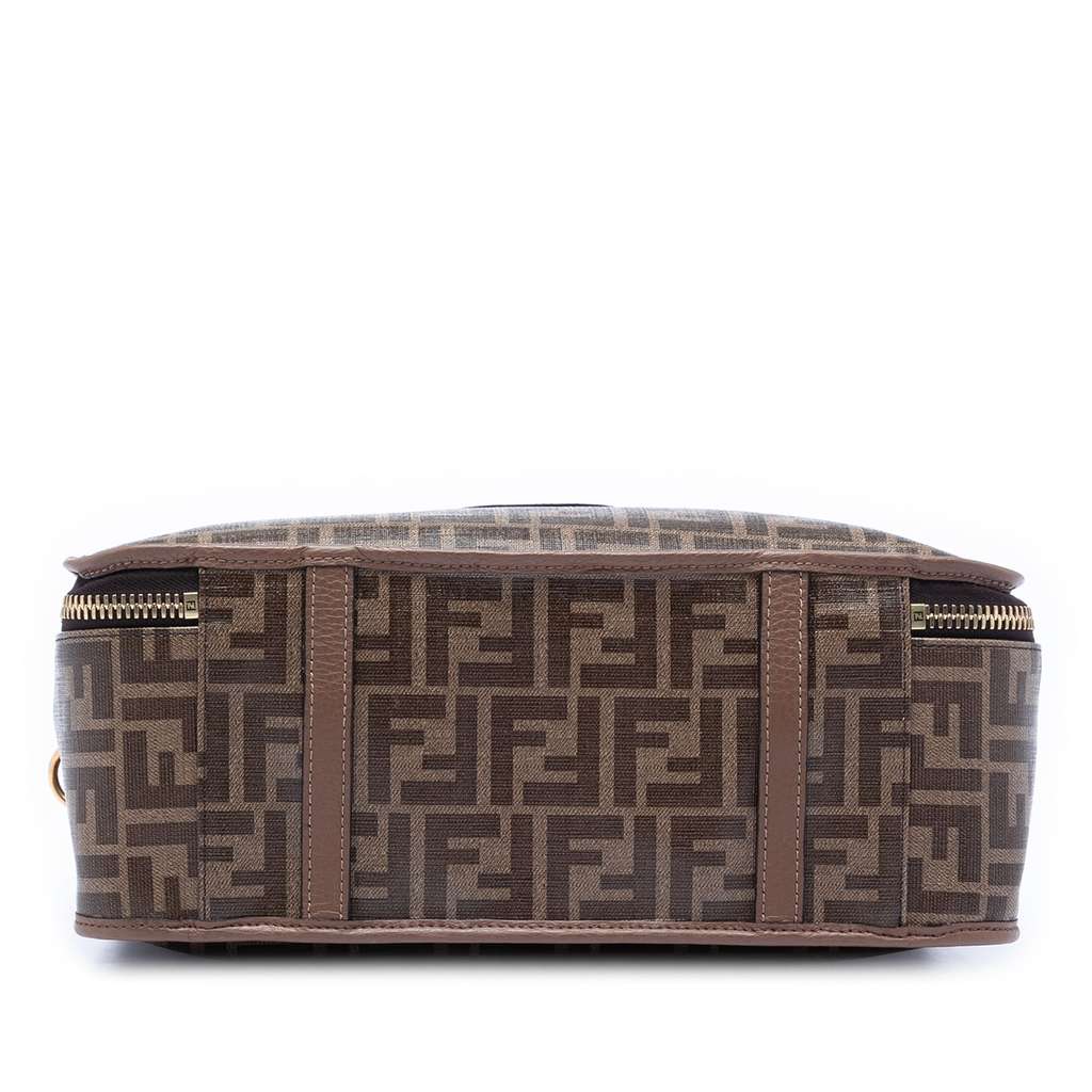 Fendi Zucca Coated Canvas Karligraphy Travel Bag Brown Canvas Good condition - Inside View