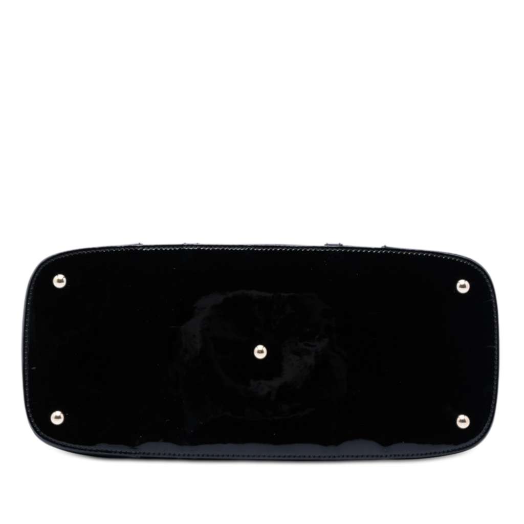 Gucci Large Microguccissima Patent Nice Dome Top Handle Bag Black Leather Good condition - Inside View