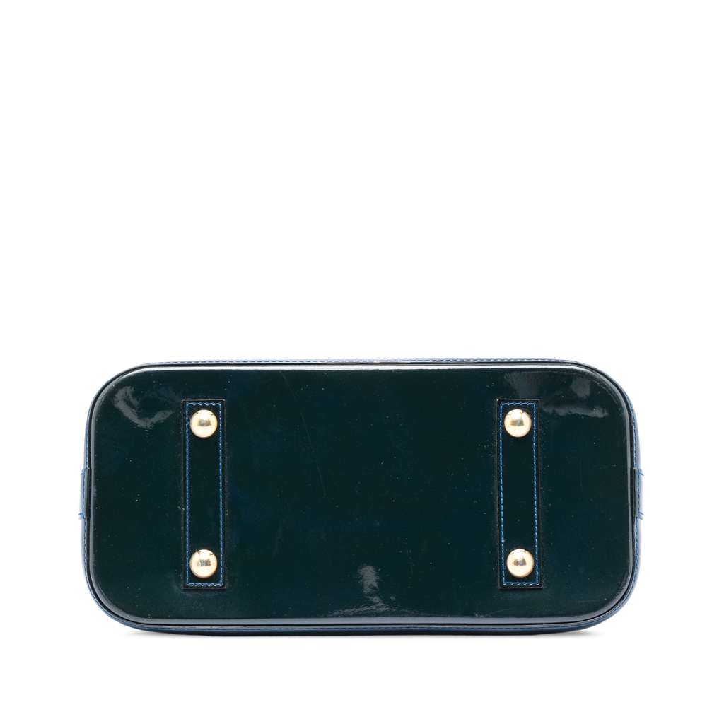 Louis Vuitton Monogram Vernis Alma PM Blue Leather Good condition - Inside View