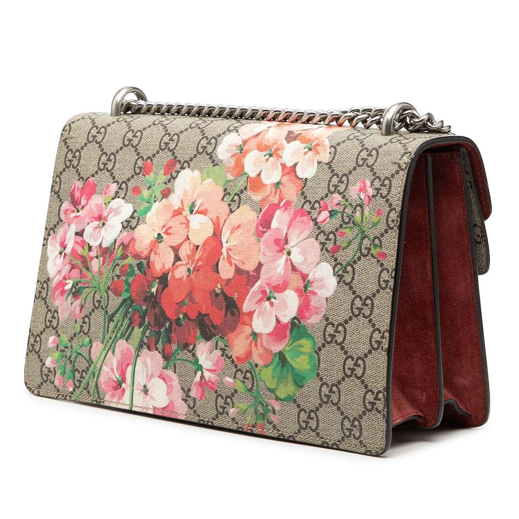 Gucci Small GG Supreme Blooms Dionysus Shoulder Bag Beige Good condition - Back View