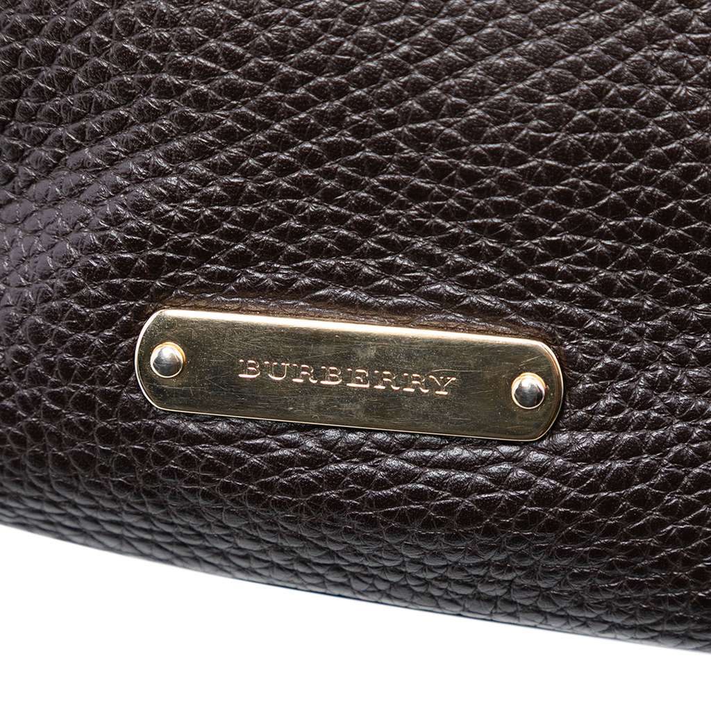 Burberry Grainy Calfskin Satchel Black Leather Good condition - Box View