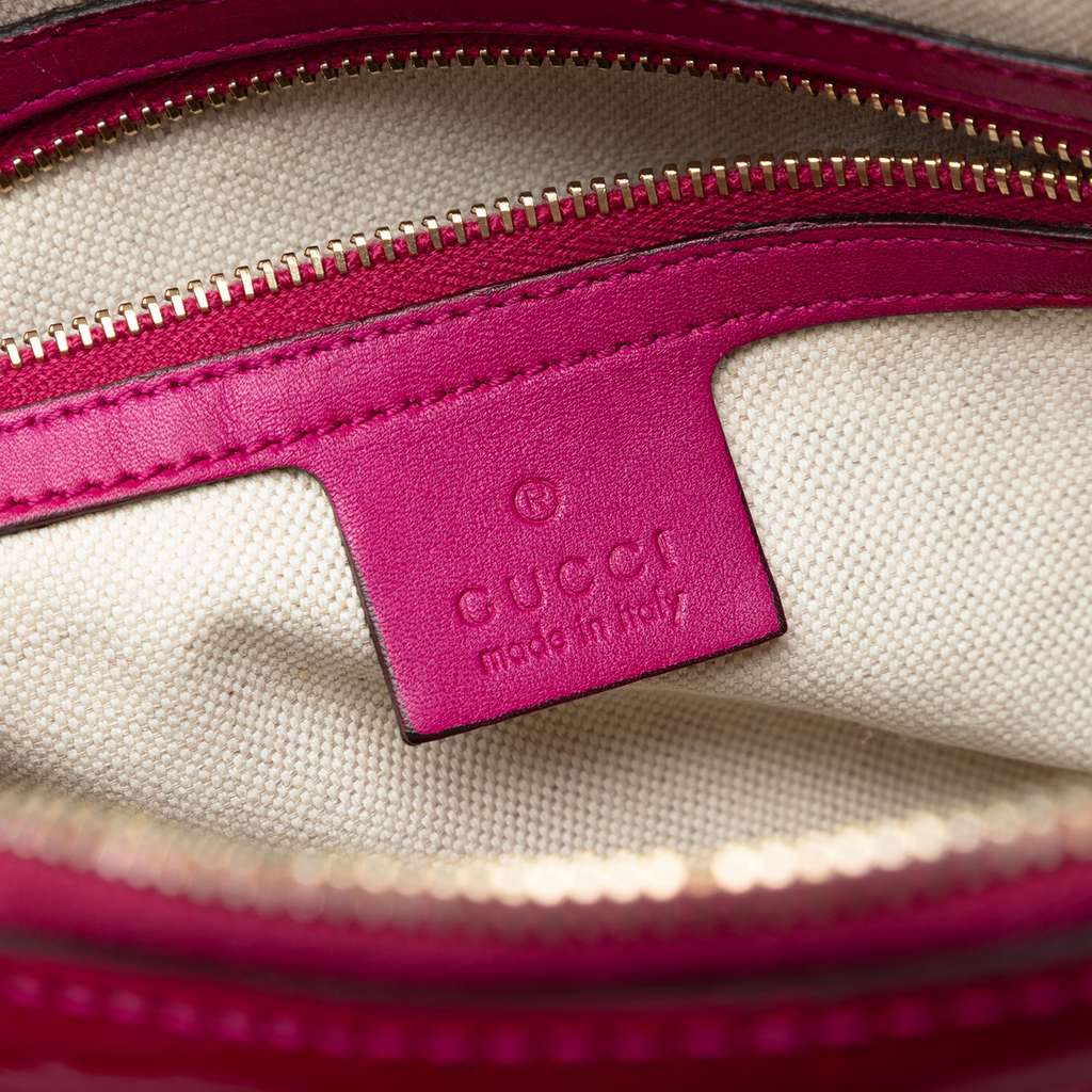 Gucci Small Microguccissima Patent Nice Dome Satchel Pink Leather Good condition - Box View