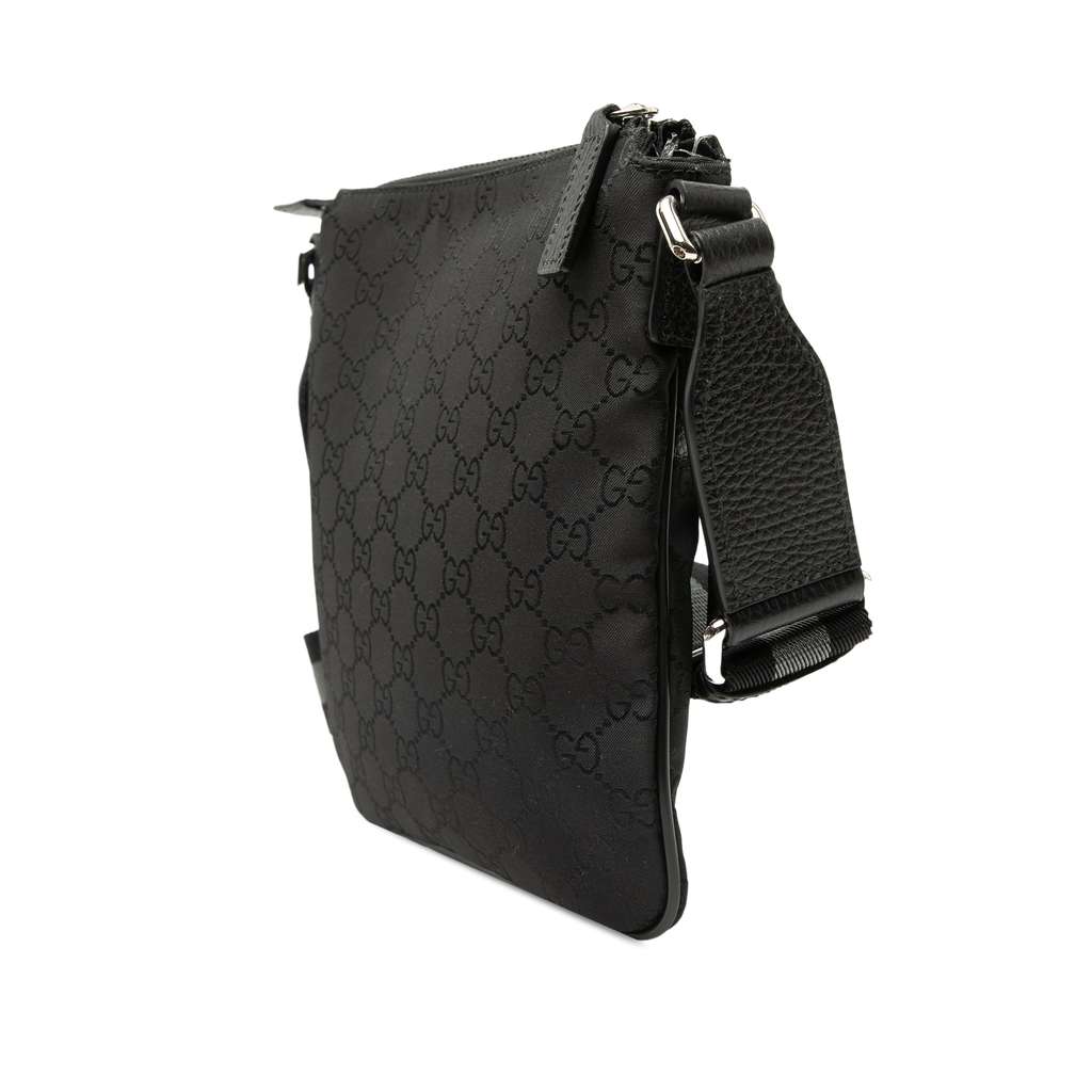 Gucci GG Nylon Web Crossbody Black Good condition - Back View