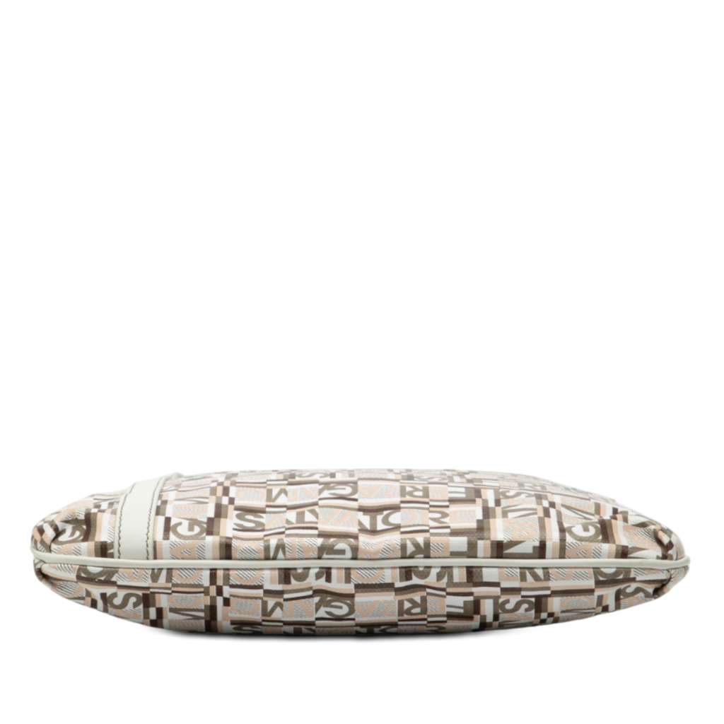 Salvatore Ferragamo Coated Canvas Logo Crossbody Beige Good condition - Inside View