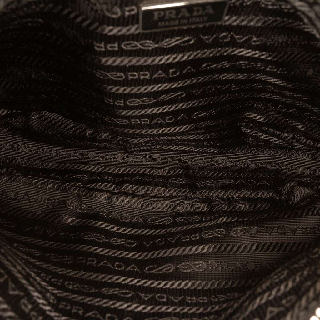 Prada Mini Terry Re Edition 2000 Shoulder Bag Black Cotton Very good condition - Model View