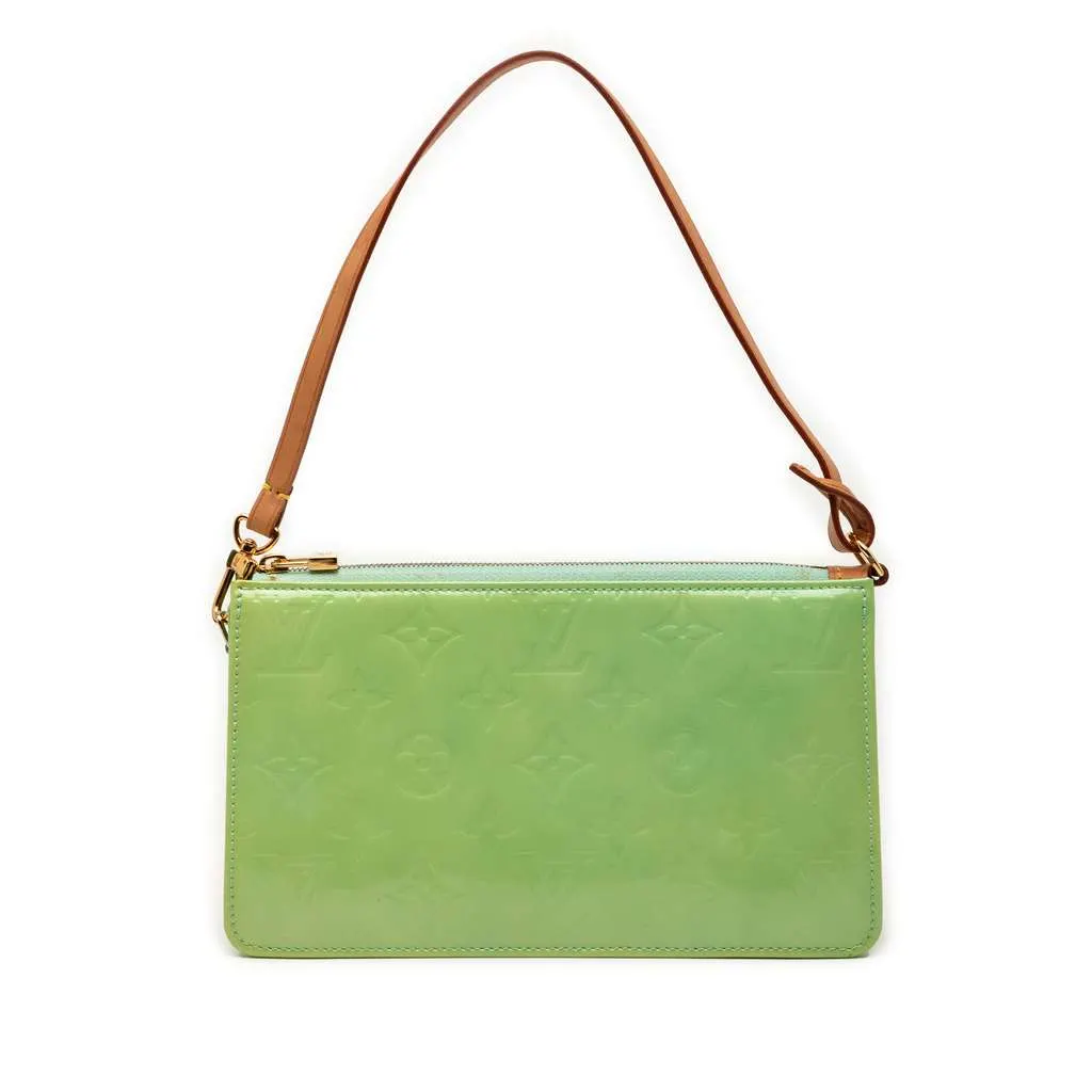 Louis Vuitton Monogram Vernis Pochette Lexington Green Leather Very good - Front View