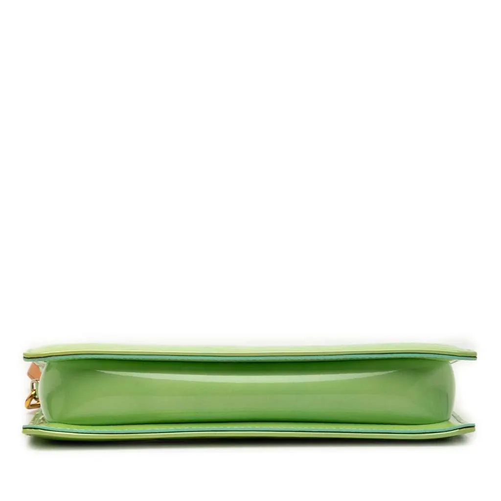 Louis Vuitton Monogram Vernis Pochette Lexington Green Leather Very good - Inside View