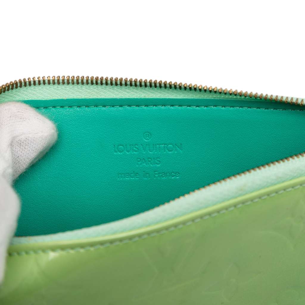 Louis Vuitton Monogram Vernis Pochette Lexington Green Leather Good condition - Box View