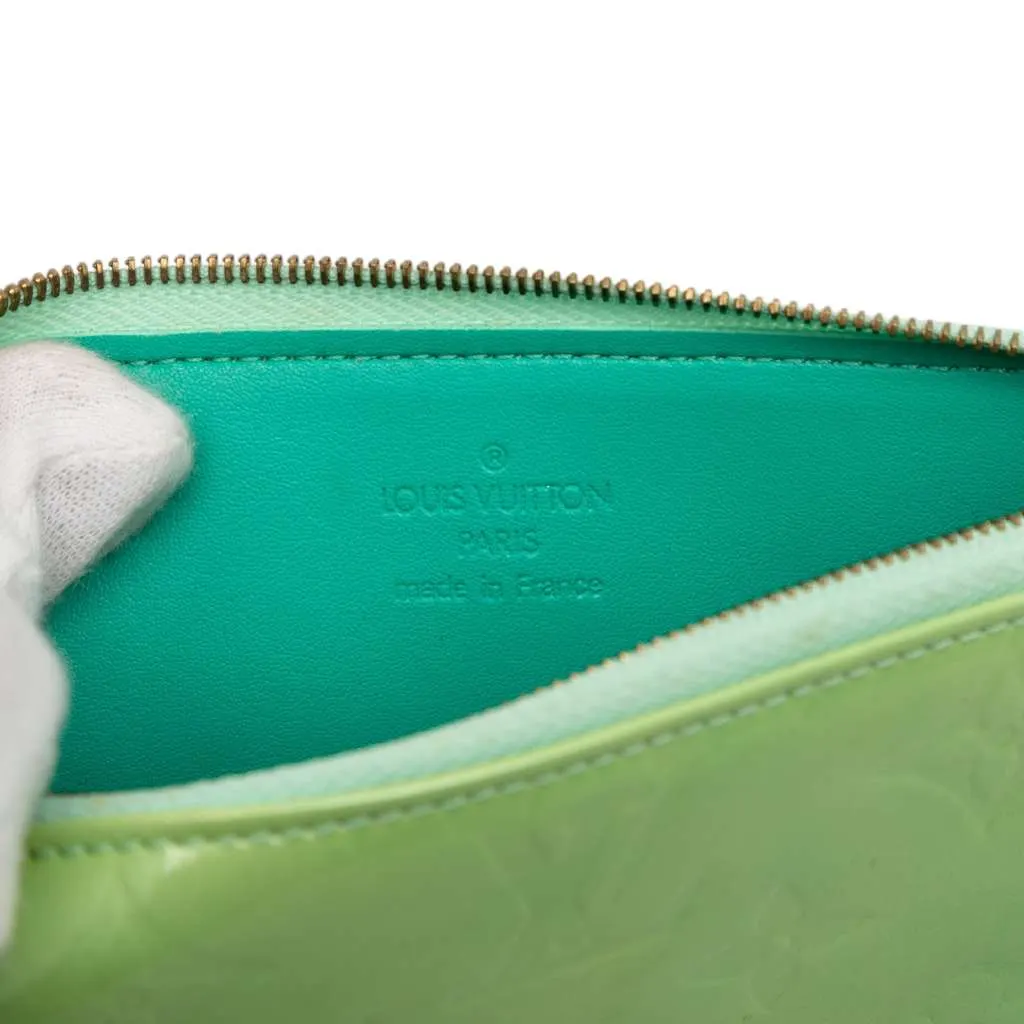 Louis Vuitton Monogram Vernis Pochette Lexington Green Leather Very good - Box View