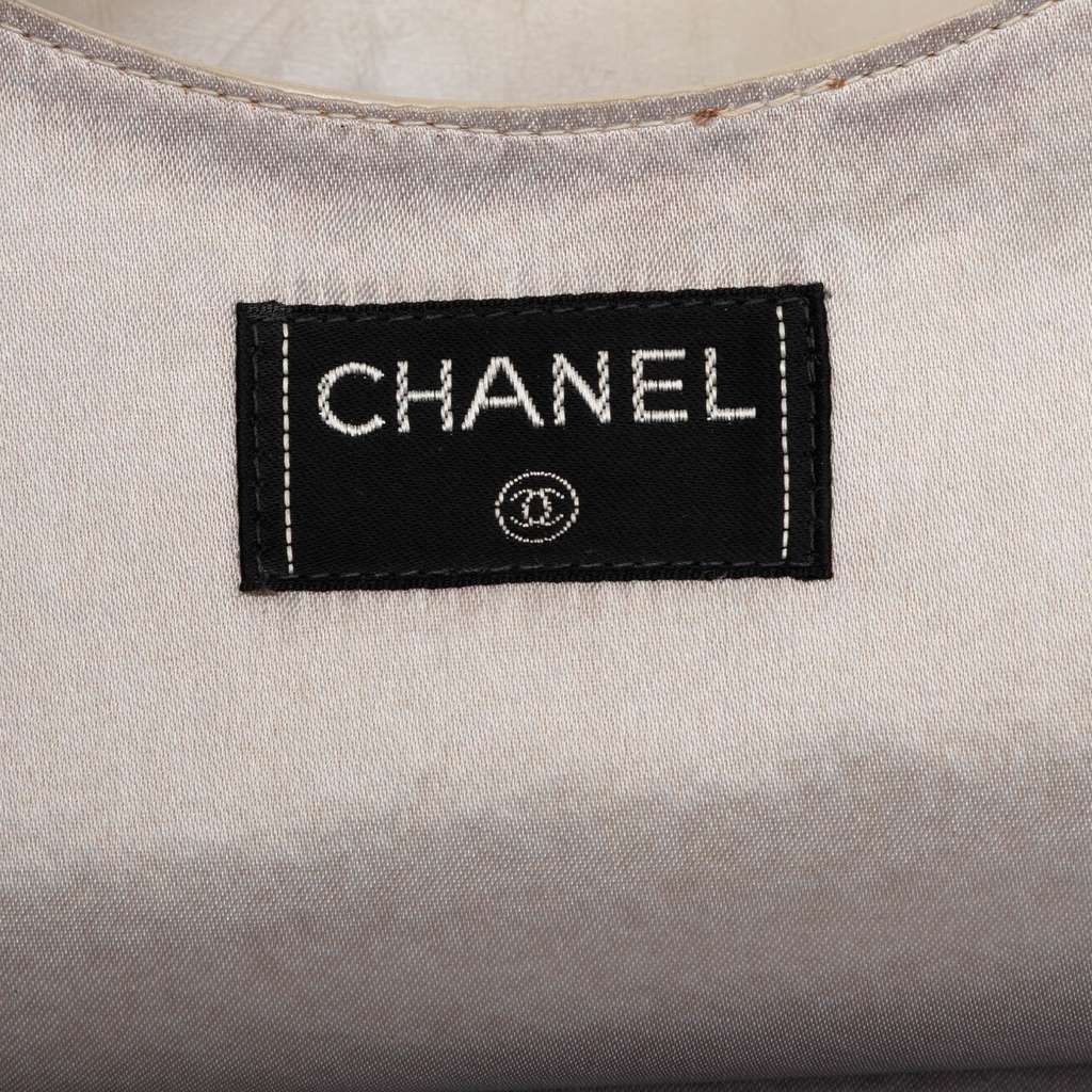 Chanel Metallic Embossed Calfskin Flat Handbag Gold Leather Good condition - Box View