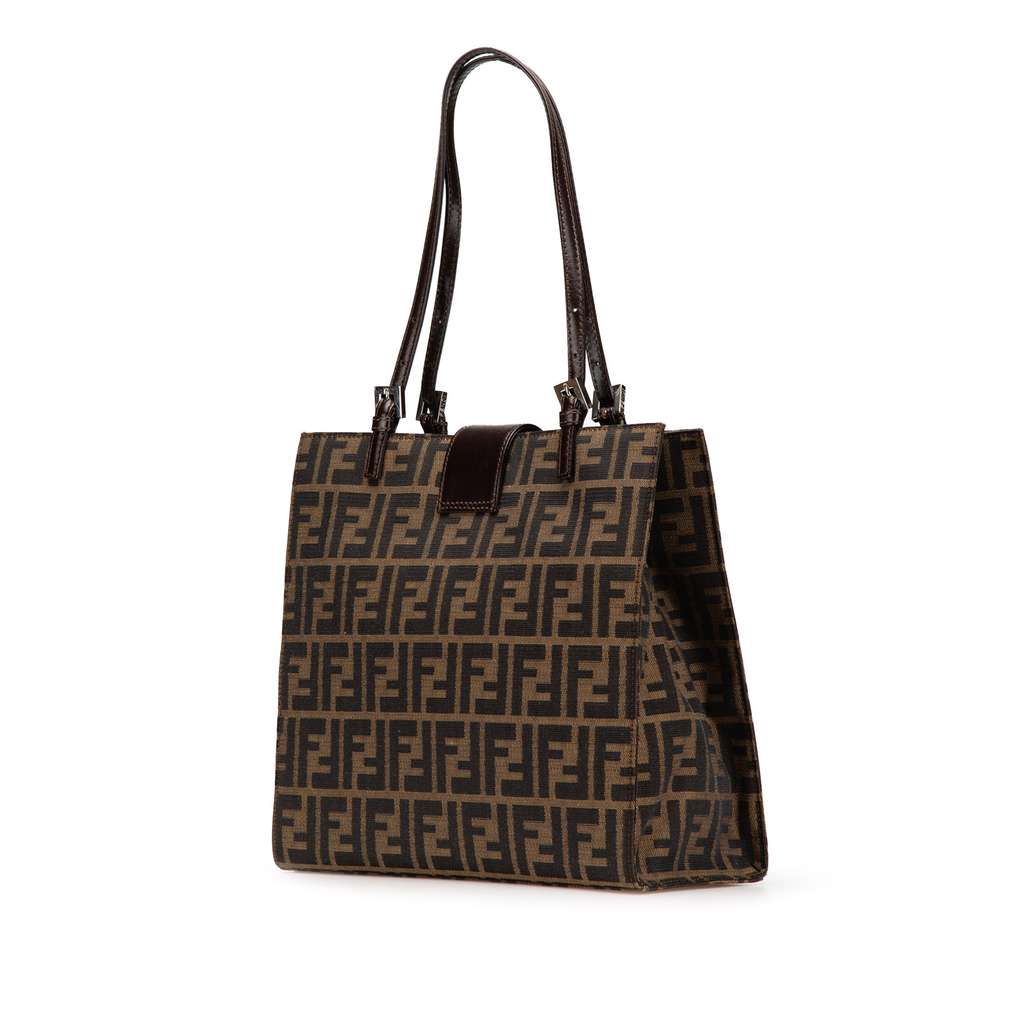 Fendi Zucca Canvas Tote Brown Canvas Good condition - Back View