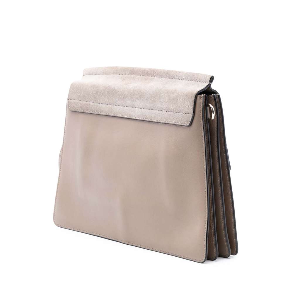 Chloé Medium Leather Faye Shoulder Bag Grey Leather Good condition - Back View
